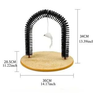 Stop Shedding Everywhere!" - Cat Grooming Arch Toy Removes Loose Hair Through Play - Stress Relief & Bonding Tool