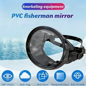 Oval Swimming Mask Adult Tempered Glass, One-Window Swim Goggles with Bag, Anti-Fog & Leakproof, Soft Silicone Comfortable Fit, 180° Wide View for Pool Swimming & Training
