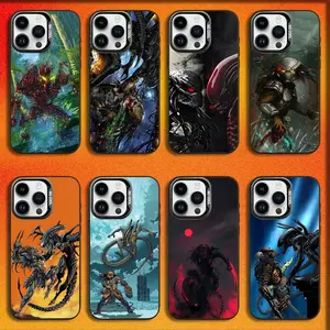 A-Alien X-Xenomorph P-Predator Phone Case For iPhone 17,16,15,14,13,12,11,Mini,Pro,E,MAX Black Candy Matte Shockproof Cover