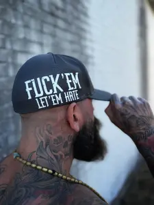 LET 'EM HATE GREY SIDE STYLE FLEXFIT HAT