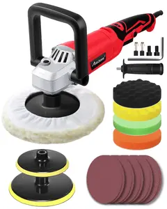AVID POWER Car Buffer Polisher, 1200W 7 Inch/6 Inch Rotary Buffer Waxer, 6 Variable Speed 1600-3500 RPM, Detachable Handle & Side Handle for Car Detailing, Boat Sanding, Polishing and Waxing