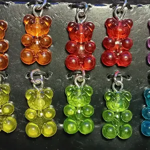 Gummy bear gemstone charm