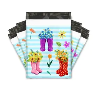 Rain Boots Colorful Poly Mailers Size 10x13 Shipping Bags
