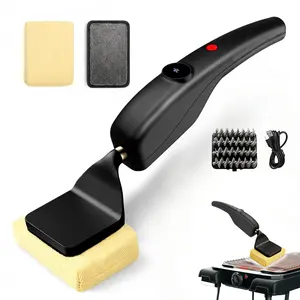 Upgraded Cordless Electric Grill Brush – Powerful BBQ Cleaner with 3 Attachments for Fast, Deep Cleaning on Gas, Charcoal & Smoker Grates, High-Frequency Vibration