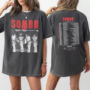 Sombr You Are The Reason Tour Shirt 2-Sided, Sombr Interpol Concert Merch with Tour Dates, Comfort Colors Pepper Tee, Music Fan Concert Tee