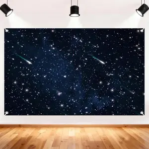 Night Sky  Backdrop Banner, Universe Space Starry Photo Backdrops Galaxy Night Sky Backdrop Banner for  Boy or Girl Birthday Starry Sky Themed Party Decorations