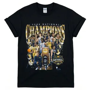 [MADE IN US] Michigan 2026 National Champions Shirt, College Basketball Team Graphic Shirt, Sports Game Day Shirt, Vintage Basketball Tee, Athlete Graphic Shirt, Basketball Lover Shirt, Gift for Sports Fans