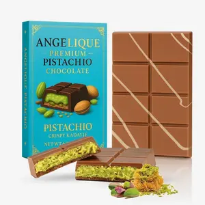 Viral Dubai Chocolate Bar - 6.70 Oz - Pistachio & Crispy Kadayif Bar with Belgian Milk Chocolate – Gourmet Gift