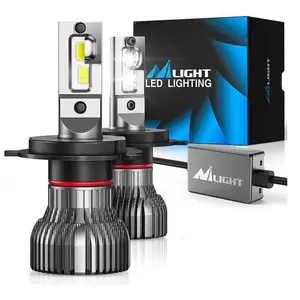 Nilight E30 Series H4/Hb2/9003 LED Headlight Bulbs, 70W Power, 14000LM, 6500K, IP67 Waterproof, Plug-and-Play, 2 Bulbs