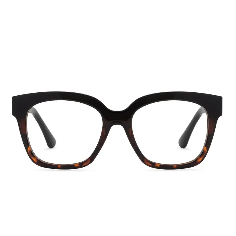 DIFF Ava Black Tortoise Blue Light Reading Glasses - Lightweight Chunky Style Frame
