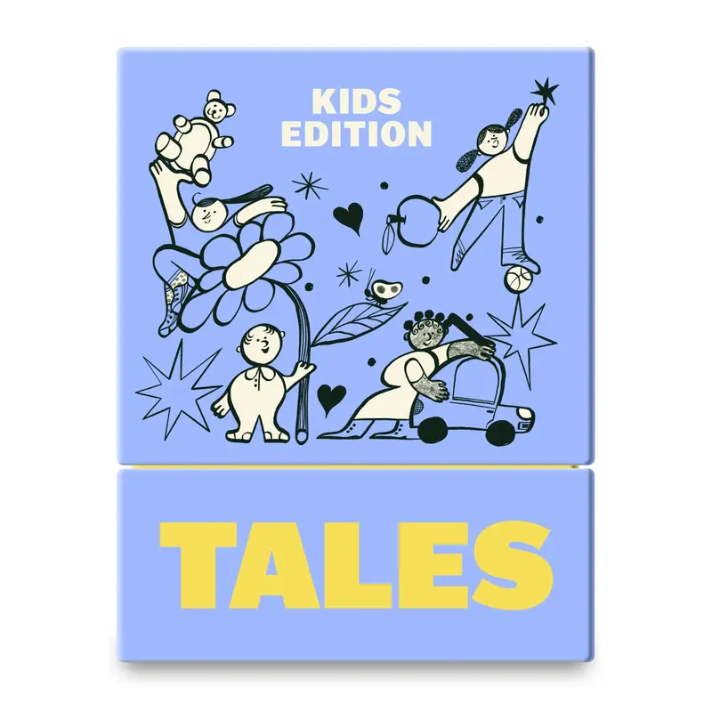 TALES Kids Edition Card Game – Fun Conversation Starters for Kids' learning, Family Game Night, Family Connection & Learning Through Play,  Playful Questions and Laughter, Family Interactive Card Game, family reunion,  fun family game night activity