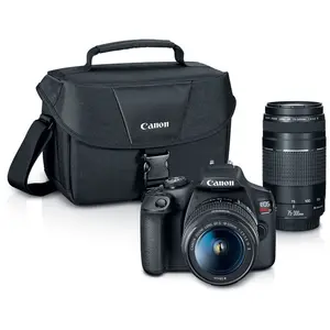 Canon EOS Rebel T7 DSLR Camera with 18-55mm and 75-300mm Lenses