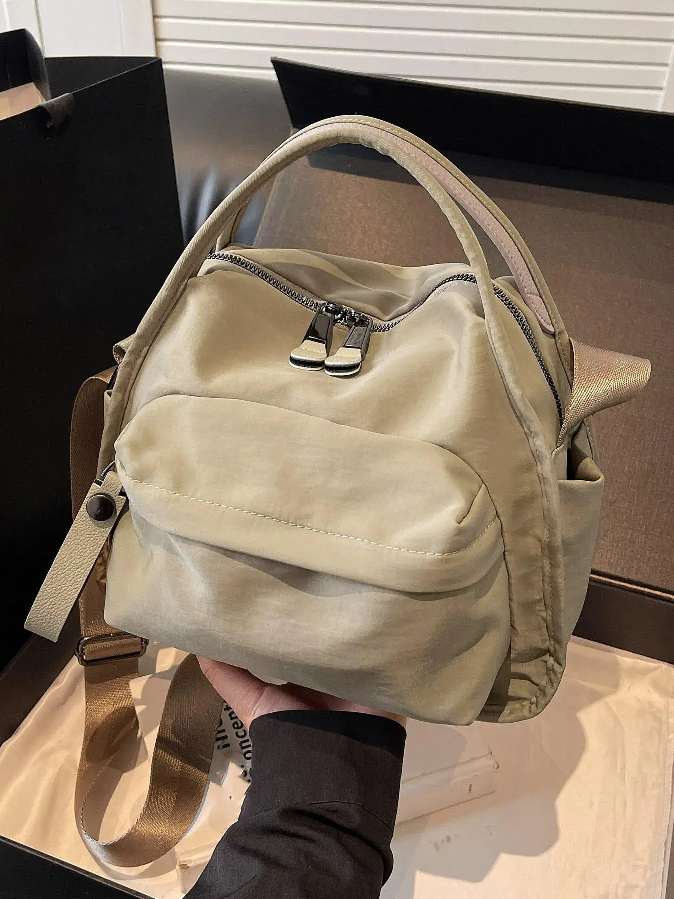 Women's Elegant Solid Color Shoulder Bag, Fashionable Zipper Crossbody Bag for Daily Used, 25 fall&winter Casual Trendy Versatile High-quality Daily C