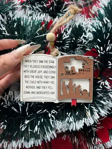 Christian Ornament, Nativity Ornament Set 2024, Jesus Ornament, Christmas Ornaments 2024, Nativity Ornament, Nativity Ornament Laser Christmas