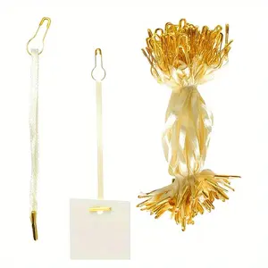 100Pcs Polyester Hang Tag Fasteners with Safety Pins and Barb, Silks and Satin Strings - Easy Attachment for Price Tags & Retail Display (Beige/Black/White)