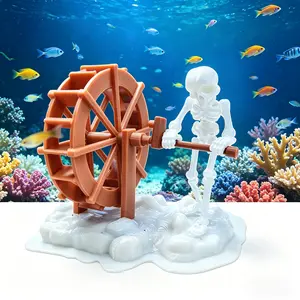 3D Printed Creative Ornament, Water Wheel Goblin Decor, Aquarium Fish Tank Decoration, Desktop Statue, Unique Home Décor Item