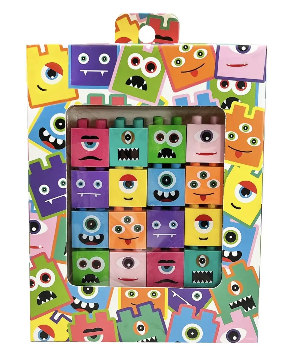 Monster Interlocking Erasers