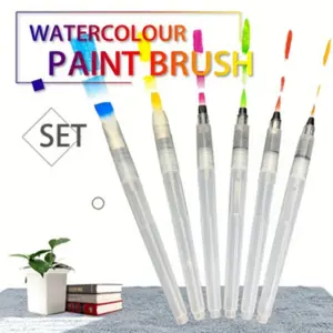 6pcs Portable Paint Brush Set, Soft Watercolor Brushes for Beginners, Ideal for Painting & Drawing, Essential Art Supplies Kit