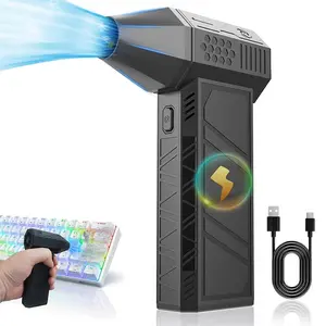 Portable Mini Jet Fan, Jet Blower, 3-speed Adjustable Rechargeable Car Dryer, Cordless Hair Dryer, Car Dryer, Suitable for Cars, Computers, Keyboards