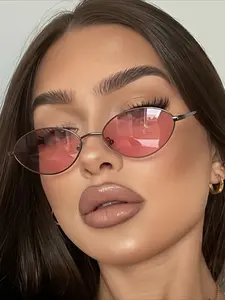 Metal Cat-Eye Small Frame Fashion Glasses - Cat-Eye Shaped, Small Frame for Small Faces, Daily Use, Parties & Professional - Stylish Eyewear for Asian Eyes, Comfortable Fit, No Needed, Basic