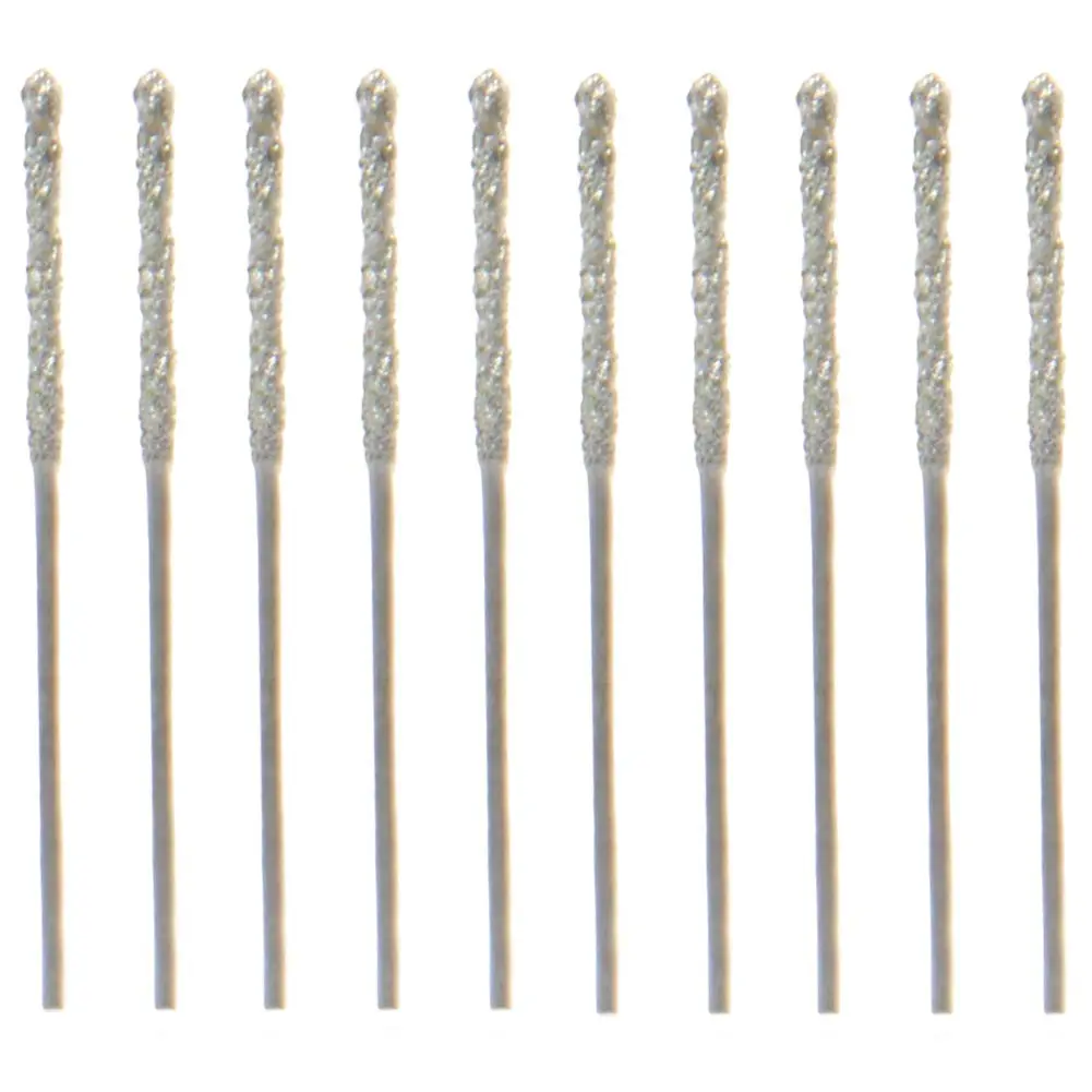 20 Diamond-Coated Twist Type Drill Bits (0.8mm/0.03in) - Hand/Drill Press Compatible, Easy Chip Removal Household Appliance Accessory for Jade, Glass, Tile, Marbles (Flex Shafts Compatible)