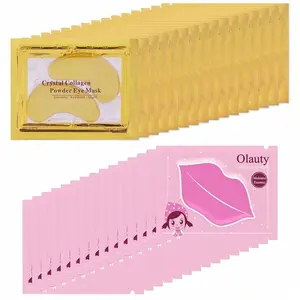 30 Pairs Lip Masks & Eye Mask, 24K Gold Gel Crystal Collagen Eye Patches For Puffy Eyes And Dark Circles Eyes, Effectively Nourishes The Lip