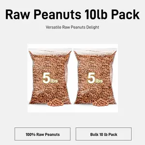 Raw Peanuts - Natural Plant-Based Gluten-Free Snack for Boiling, Roasting, Baking