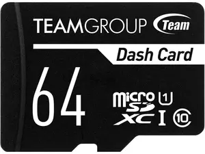 Team 64GB Dash Card microSDXC UHS-I/U1 Class 10 Memory Card with Adapter, Speed Up to 80MB/s (TDUSDX64GUHS03) Team 64GB Dash Card microSDXC UHS-I/U1 Class 10 Memory Card with Adapter, Speed Up to 80MB/s (TDUSDX64GUHS03)