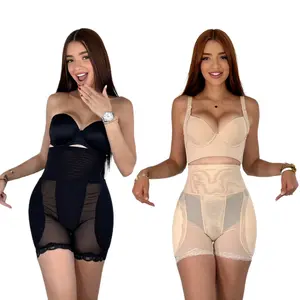 Hip Dips Shapewear for Women High Lifting Shaping Shorts with Removable Butt Pads Comfort Padded Compression Slim Black Panties for Intimate Use Basic Minimalist Design