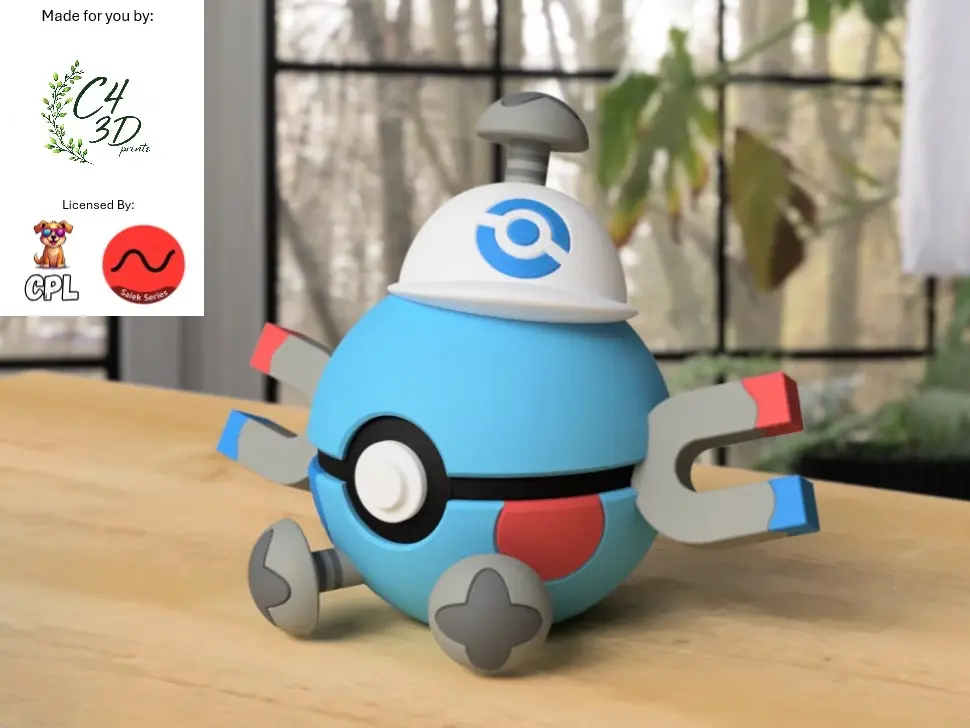 Pokopia-Style Magnemite Ditto Ball - 1st Print - High-Quality PLA, 3D Printed Pokeball Figure