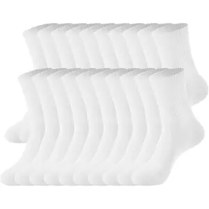 Women Cotton Crew Socks - Breathable Thin Dress Socks for Business & Casual, Soft Comfort Above Ankle Wear