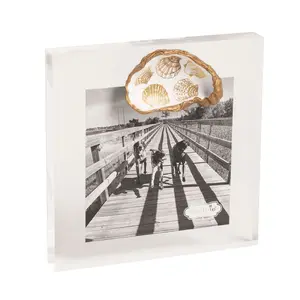 Acrylic Gold Shell Frame with Shell Design