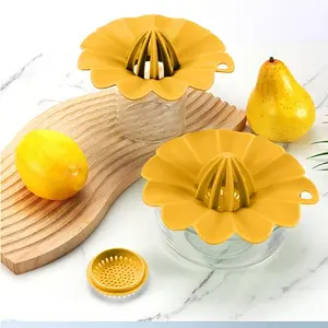 1pc Manual Juicer, Flower-Shaped Design, Suitable for Squeezing Lemon Juice, Orange Juice, Watermelon Juice, Etc., Easy to Clean, Reusable, Summer Kitchen Essential Gadget