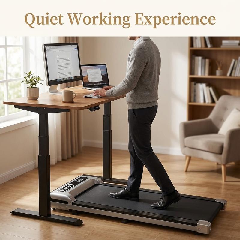 【Upgraded Version】Yagud Walking Pad with Wheels,Remote Control, LED Display, Portable Under Desk Treadmill for Small Spaces, Home/Office Exercise Equipment Fitness Workout Calories