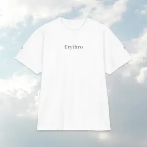 Erythro Heart Graphic Heavyweight Tee — Glossy Red Heart Back Print