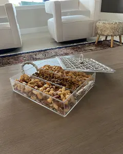 Multipurpose Tray With Sliver Patterned Lid