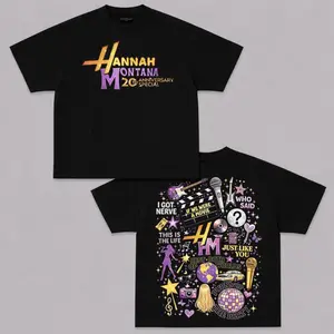 Hannah Montana 20th Anniversary T Shirt Fan Tee Family Matching Musical Concert Tee Top for Fans