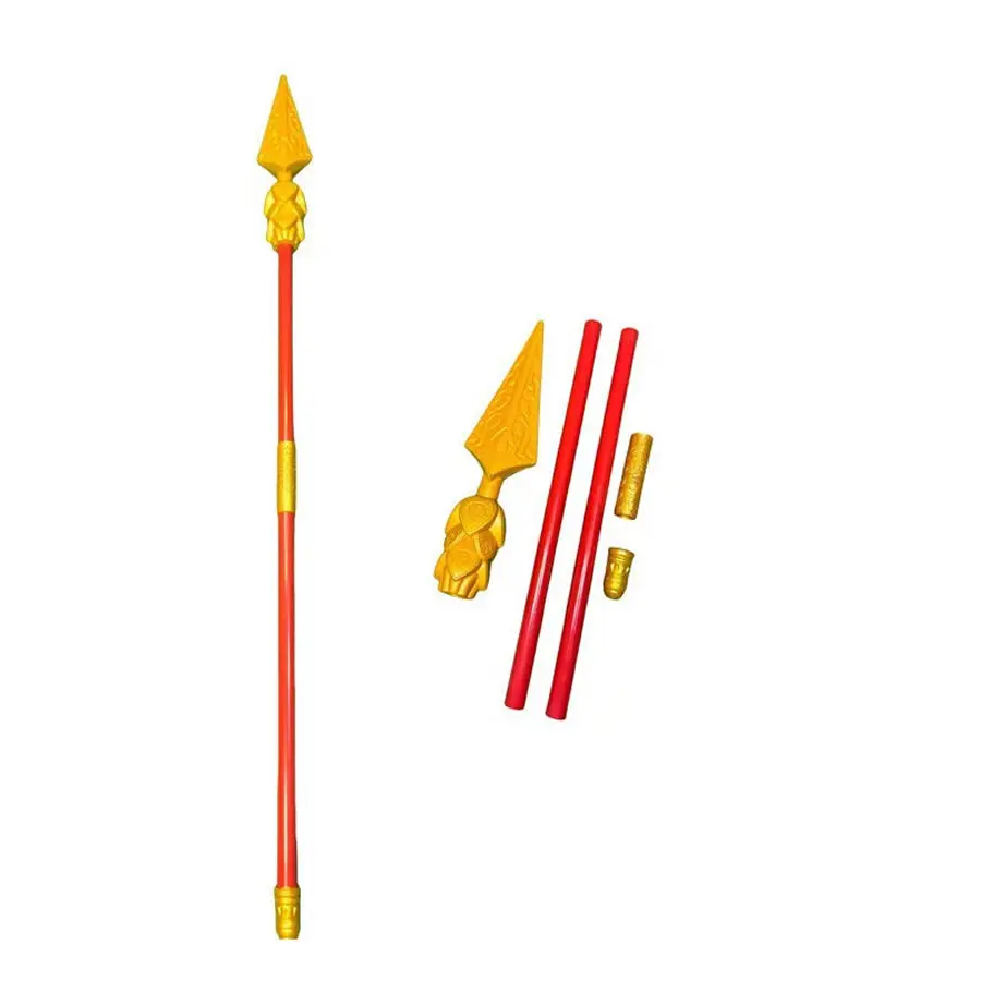 Detachable Fire-tipped Spear 37.8-inch PVC Fire Tip Spear Costume Cosplay Prop Halloween