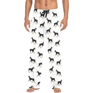 Men's Doberman Dog Pajama Pants Cotton Soft Comfy Sleep Lounge Pants Pjs Bottoms