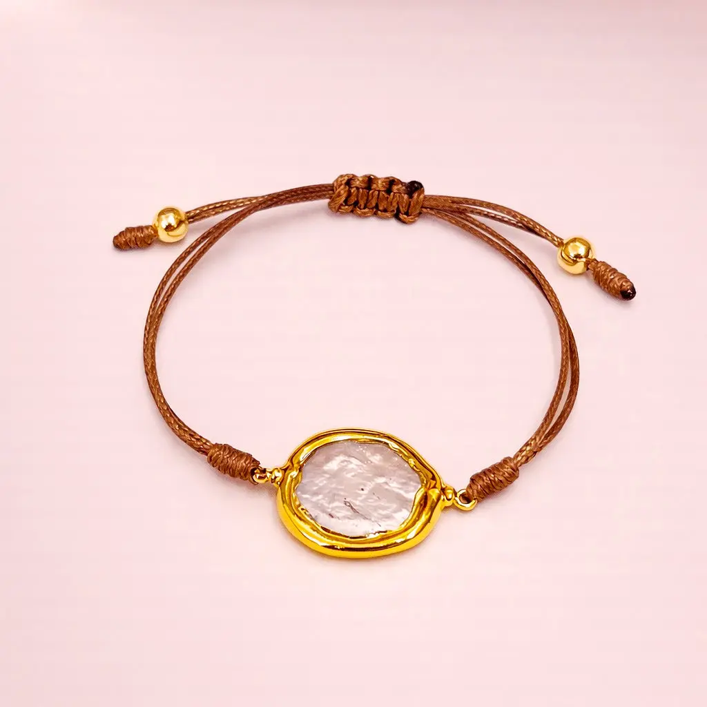Mother of Pearl Gold Bracelet