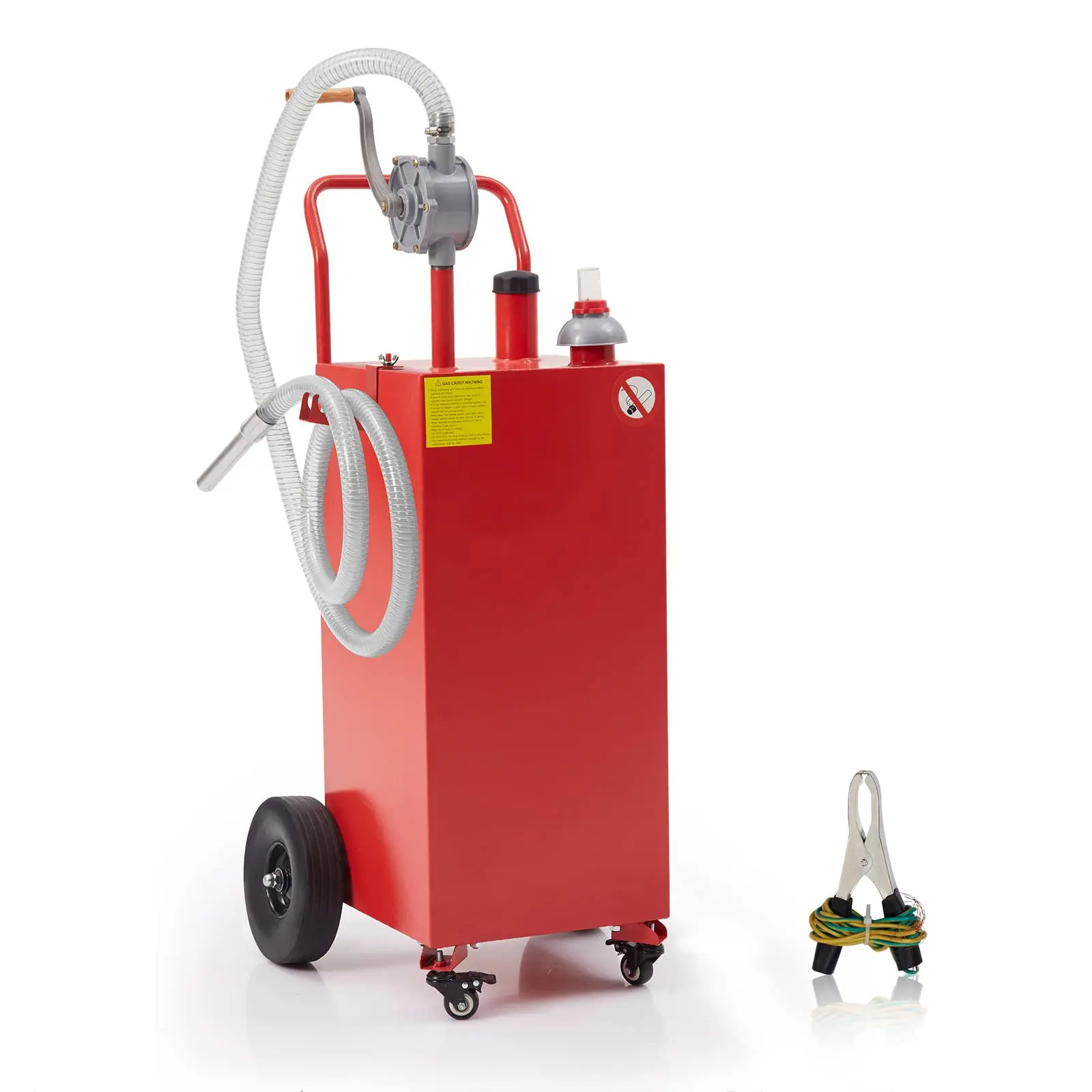【GARVEE】40 Gallon Portable Gas Caddy with Pump for Safe Fuel Storage and Transfer, Available in Red, Black, and Orange, Ideal for Gasoline, Diesel, and Kerosene Use with Boats, ATVs, Cars, and Motorcycles
