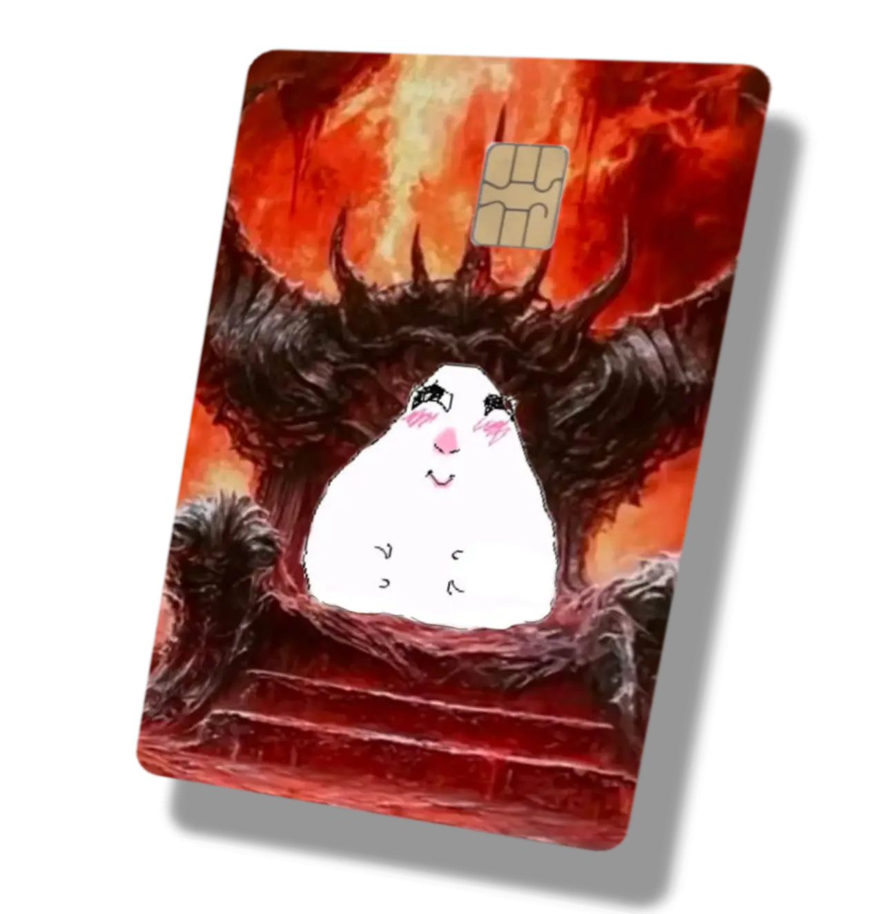 Goofy Hamster Throne Meme Debit Card or Credit Card Sticker
