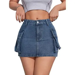 Womens Denim Mini Skirt Chic and Lightweight Trendy Cargo Features Perfect For Summer Outfits and Casual Bottomwear DSKIRT231122l micro skirt falda para mujer jeans cargo denim mini skirt Womenswear Palda Basic