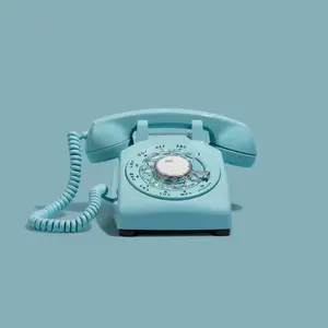 RENTAL | The Elton - Baby Blue Rotary Phone Audio Guest Book
