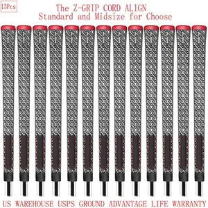 13Pcs Golf Grip Z-Grip Cord ALIGN Grip Golf Club Grip Standard/Midsize 60R Golf Accessories