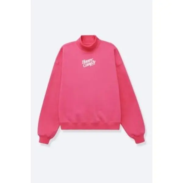 Hot Pink Mockneck Sweatshirt
