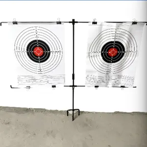 High Carbon Steel Portable Interlocking Target Paper Hanger, Adjustable Height, Suitable for Multiple Sizes, Durable and Versatile