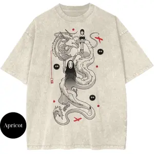 valentine shirts Spirited Away Shirt, Studio Ghibli Shirt, Anime Shirt, Vintage Tee, Unisex Cotton Crewneck T-Shirt Menswear Womenswear Underwear Streetwear Top