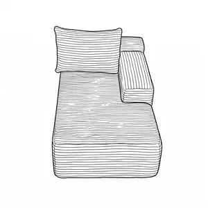 Modular Compressed Sofa Components, Multi-Section Sofa Sets for Indoor Furniture Arrangements