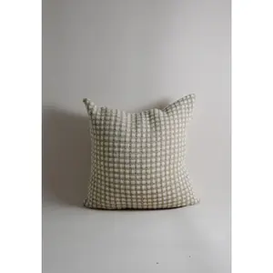 Beige Honeycomb Wool Pillow Beige Honeycomb Wool Pillow